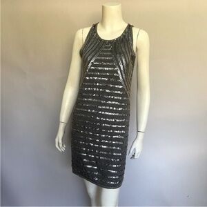 Calypso St Barth Sequined Raven Sweater Dress XS Gray